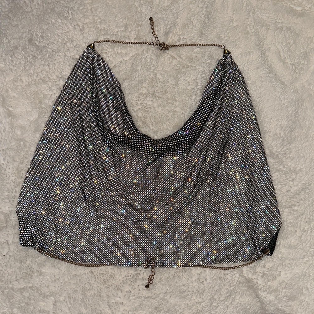 Sparkly black tank top great for beach wear